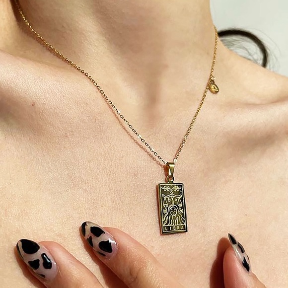 Zodiac sign necklace Scorpio, Sagittarius, Capricorn, Aquarius and Pisces. - Picture 3 of 10